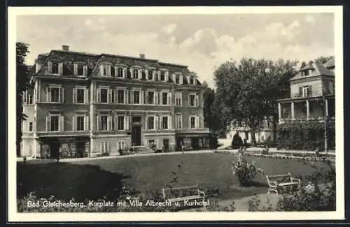 AK Bad Gleichenberg, Kurplatz mit Villa Albrecht und Kurhotel