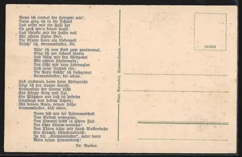 AK Kremsmünster, Innenansicht Weinstüberl im Stifte