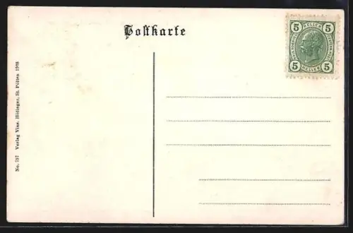 AK St. Pölten, Rathausplatz mit Franziskanerkirche