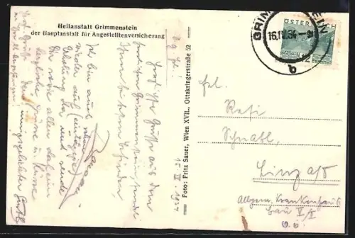 AK Grimmenstein, Heilanstalt Grimmenstein der Hauptanstalt für Angestelltenversicherung, Zufahrt