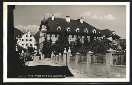 AK Imst i. Tirol, Hotel Post mit Heiterwand