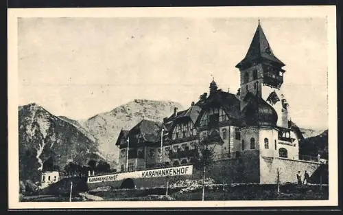 AK Ferlach, Unterbergen im Rosental, Hotel Karawankenhof