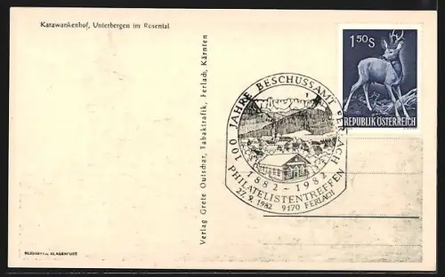 AK Ferlach, Unterbergen im Rosental, Hotel Karawankenhof