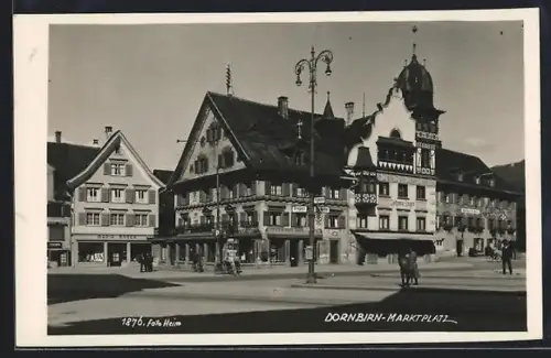 AK Dornbirn, Marktplatz mit Geschäften