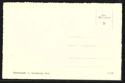 AK Tamsweg, Rathaus mit Brunnen