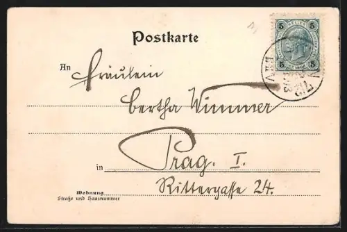 AK Wien, Kolowrat-Ring gegen den Schwarzenbergplatz mit Strassenbahn