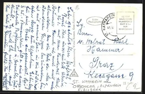 AK St. Kathrein am Offenegg-Eibisberg, Alpenheim, Innenansicht