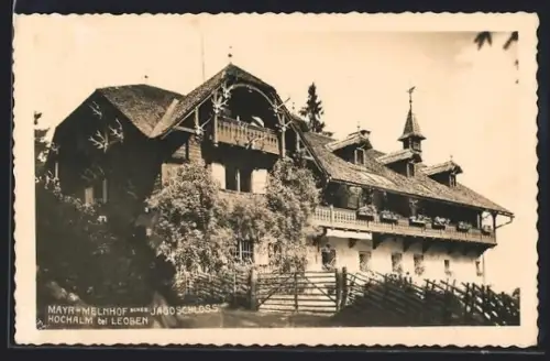 AK Frohnleiten, Hochalm bei Leoben, Mayr-Melnhofsches Jagdschloss