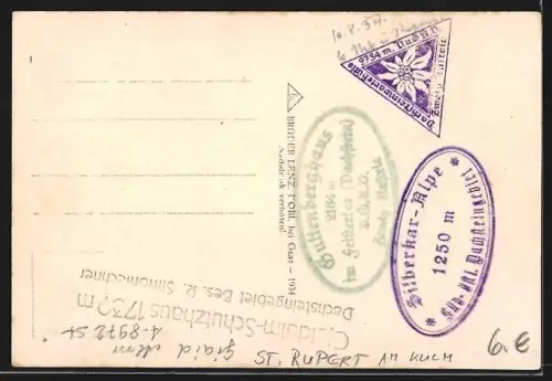 AK St. Rupert am Kulm, Strassenpartie mit Kirchturm u. Bergpanorama