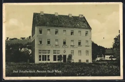 AK Bad Schallerbach, Pension Stadt Wien, Frontansicht