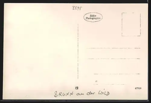 AK Brunn an der Wild, Strassenpartie mit Kirche