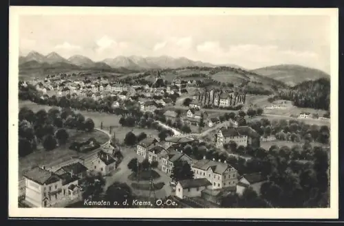 AK Kematen a. d. Krems, Panoramablick auf den Ort