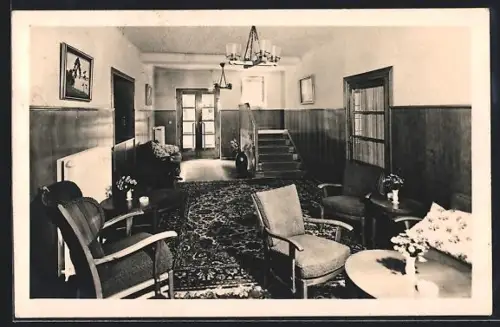 AK Wien-Mauer, Erholungsheim R. D. B. Haus am Wienerwald, Waldgasse 16, Innenansicht