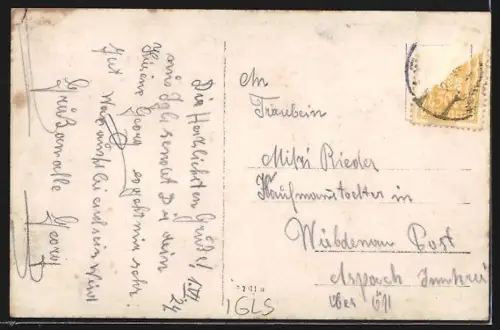 AK Igls, Hotel Maximilian, von der Strasse gesehen