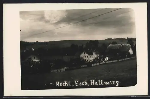 AK Hallwang /Salzburg, Rechl, Esch, Ortsansicht aus der Vogelschau