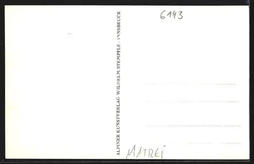 AK Matrei, Gasthof Krone mit Strassenpartie im Sonnenschein