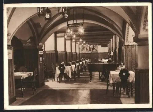 AK Velden am Wörthersee, Hotel Mösslacher, Kärntner Keller (Koschatkeller)