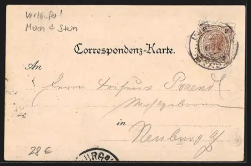 Lithographie Innsbruck, Portrait Philippine Welser, Wappen, Schloss Ambras, Totalansicht vom Berg Isel