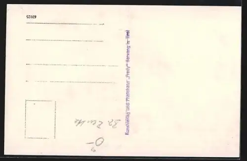 AK Berwang in Tirol, Ortspanorama mit Hotel Singer, Gewässer und Kirche