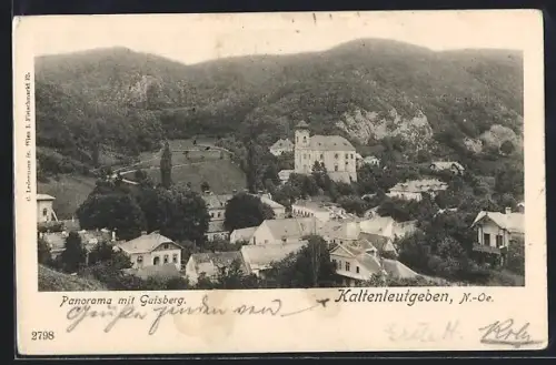 AK Kaltenleutgeben, Blick über die Dächer