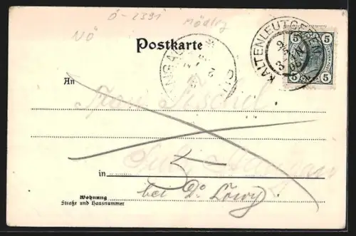 AK Kaltenleutgeben, Blick über die Dächer