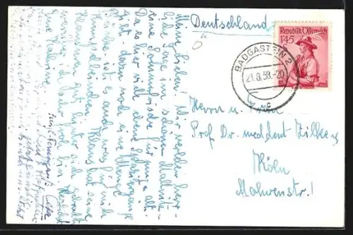 Foto-AK Mallnitz, Ortsansicht mit Alpenmassiv