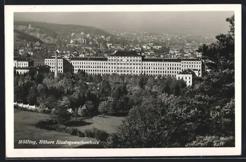 AK Mödling, Höhere Staatsgewerbeschule aus der Vogelschau