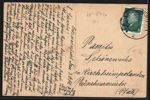 AK Schweinfurt, Blick von der Mainbrücke