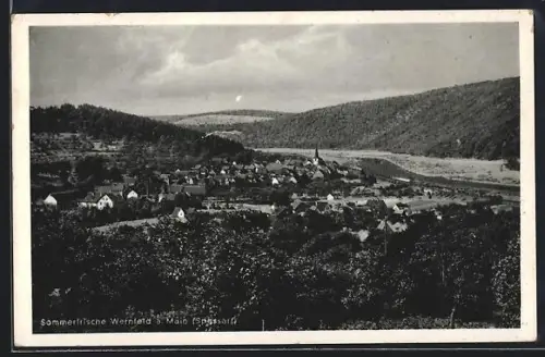 AK Wernfeld a. Main, Ortsansicht mit Umgebung