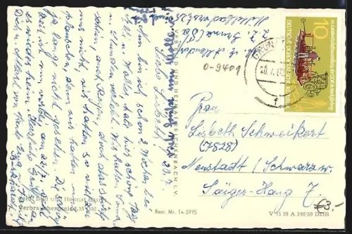 AK Grüna / Chemnitz, Panorama, August-Bebel-Strasse, Karl-Marx-Strasse