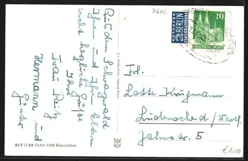 AK Lautenbach /Renchtal, Ortsansicht, Wegweiser nach Allerheiligen