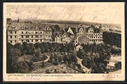 AK Schömberg / Schwarzwald, Kurhaus, Parkanlage