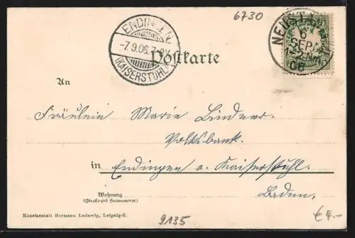 AK Neustadt a. d. Haardt, Stadtansicht mit Weinbergen und Kirchen