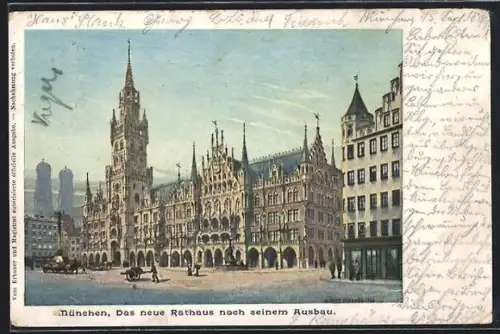 AK München, Das neue Rathaus nach seinem Ausbau