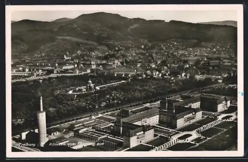 AK Freiburg / Breisgau, Kliniken vom Flugzeug aus