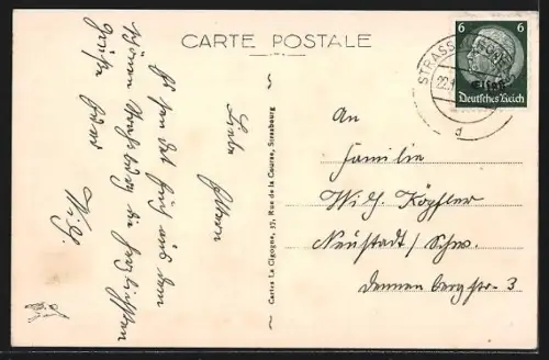 AK Strasbourg, Monument aux Morts