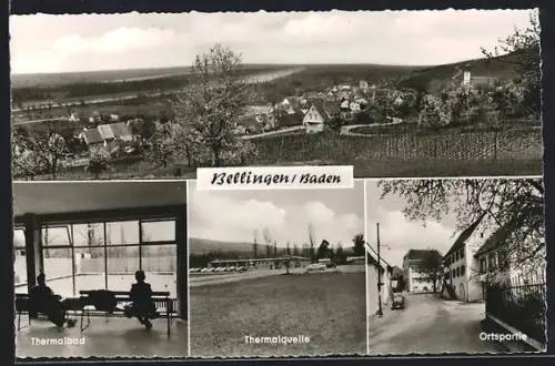 AK Bellingen /Baden, Thermalbad, Thermalquelle, Ortspartie