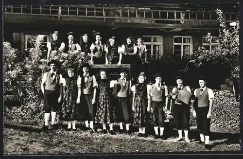 AK Wieden /Schwarzwald, Trachtengruppe