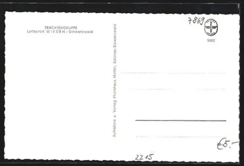 AK Wieden /Schwarzwald, Trachtengruppe