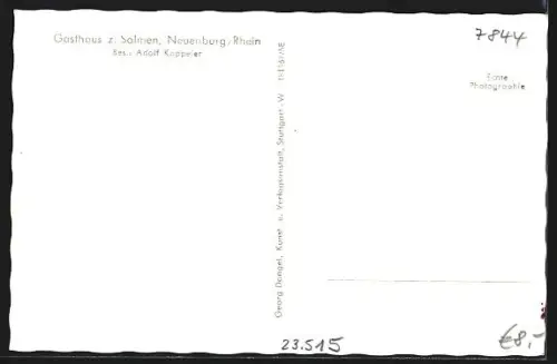 AK Neuenburg /Baden, Kath. Kirche, Evang. Kirche, Schulhaus, Pfarrhaus