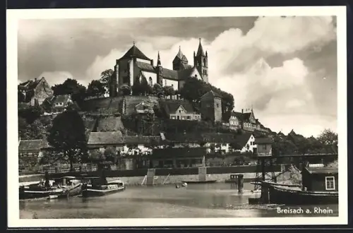 AK Breisach a. Rhein, Münsterberg mit St. Stephansmünster und Rheinansicht