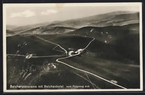 AK Belchen, Belchenpanorama, Belchenhotel, Luftaufnahme