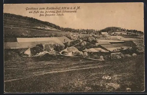 AK Belchen /Bad. Schwarzwald, Gasthaus zum Haldenhof, Inh. Benjamin Schelb