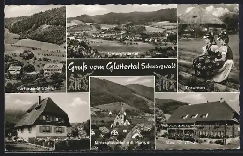 AK Glottertal /Schwarzwald, Unterglottertal, Kurhaus Glottertal, Gasthof Engel