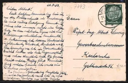 AK Furtwangen, Blick vom Sommerberg auf Stadt und Umgebung