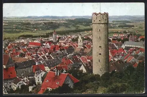 AK Ravensburg, Blick von der Veitsburg auf Stadt und Mehlsack