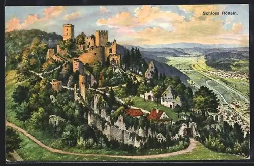 Künstler-AK Rötteln, Schloss Rötteln