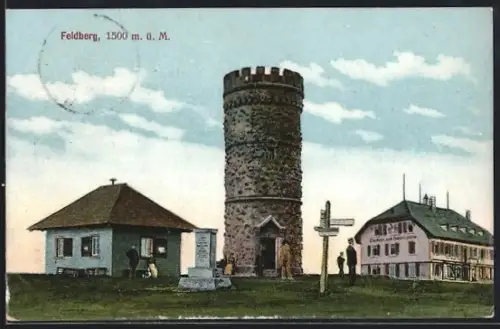 AK Feldberg / Schwarzwald, Feldbergturm, Gasthaus zum Feldbergturm