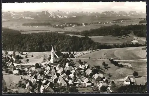 AK Rickenbach /Säckingen, Ortsansicht vom Flugzeug aus