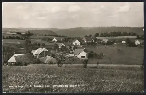 AK Wolpadingen b. St. Blasien, Ortsansicht aus der Vogelschau